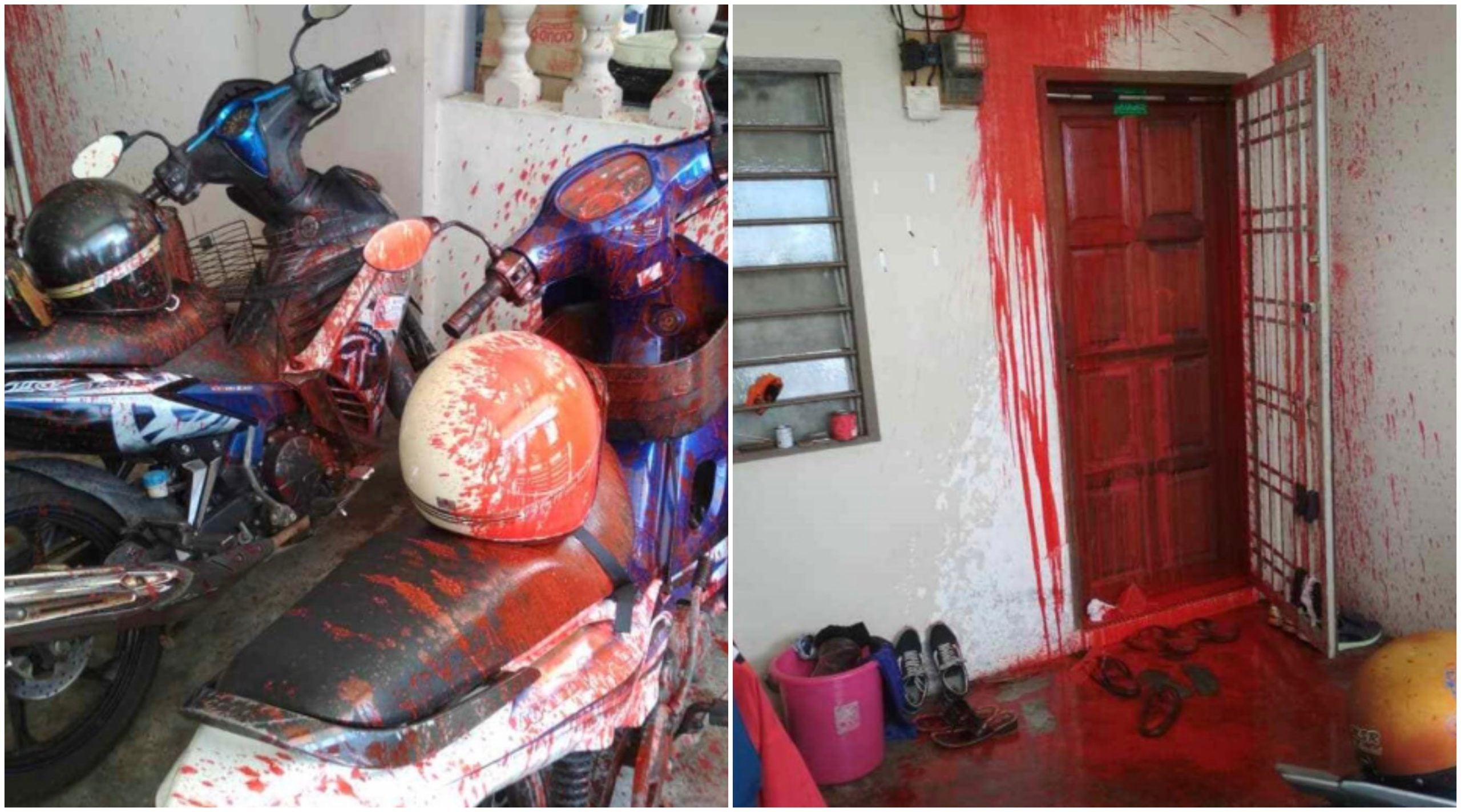 Gara-Gara Owner Lama Hutang Along, Habis Satu Rumah Kena Simbah Cat!
