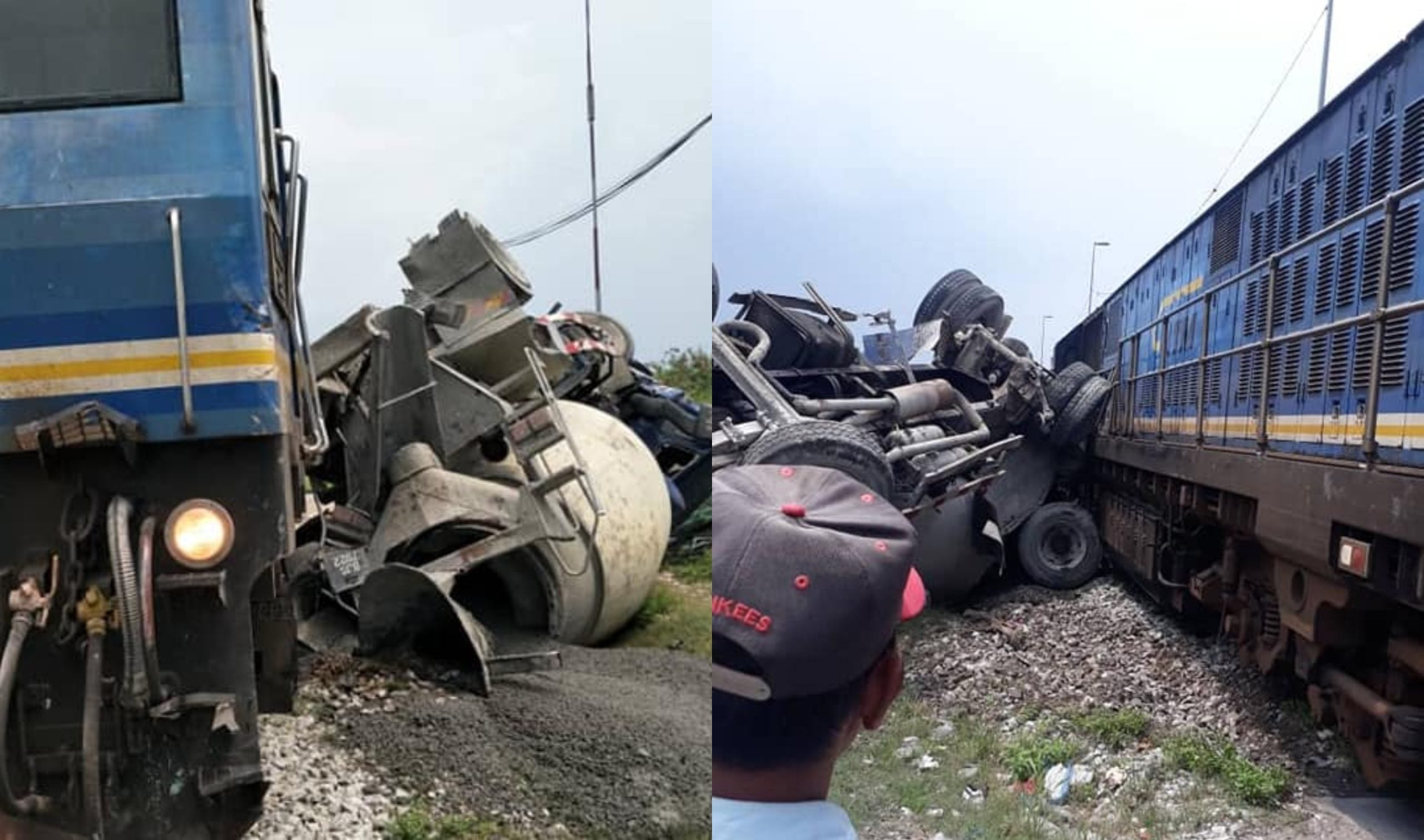 [VIDEO] Degil Punya Pasal, Lori Simen Ini Dirempuh Kereta Api