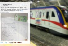 Individu Hantar Surat & RM5 Kepada KTMB, Bayar Tambang Komuter 16 Tahun Lepas. Salute!