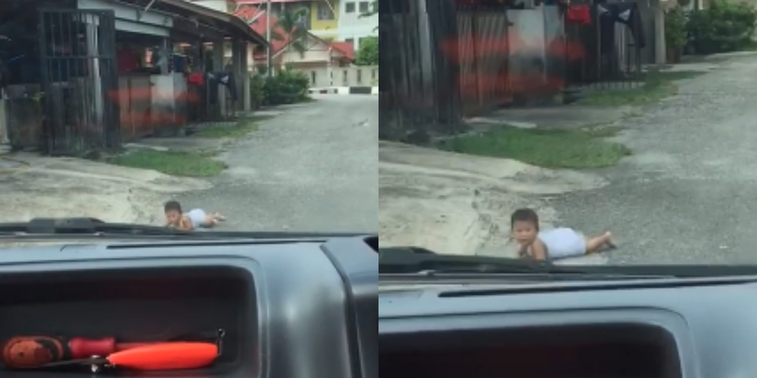 [VIDEO] ‘Bahaya Ni!’ – Viral Video Bayi Merangkak Atas Jalan Undang Kerisauan Netizen