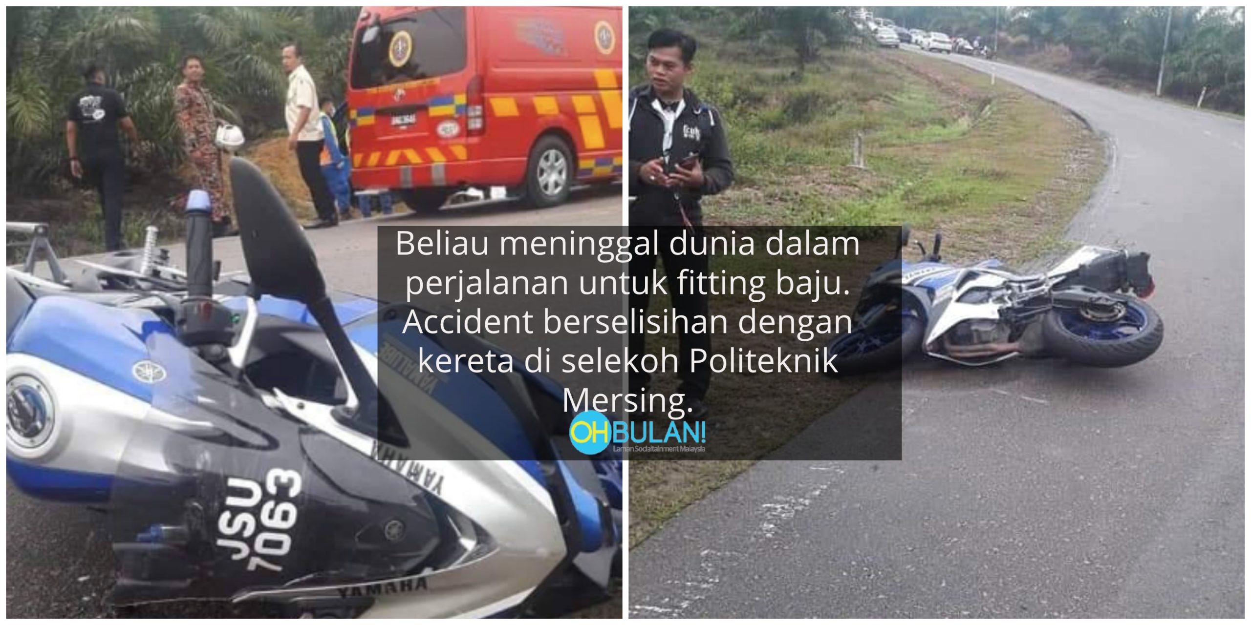 Maut Kemalangan Nak Pergi Fitting Baju Kahwin, Majlis Lagi 4 Hari