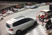 [VIDEO] Lelaki Kena Tetak Di Parkir, Tindakan Pantas Isteri Selamatkan Suami
