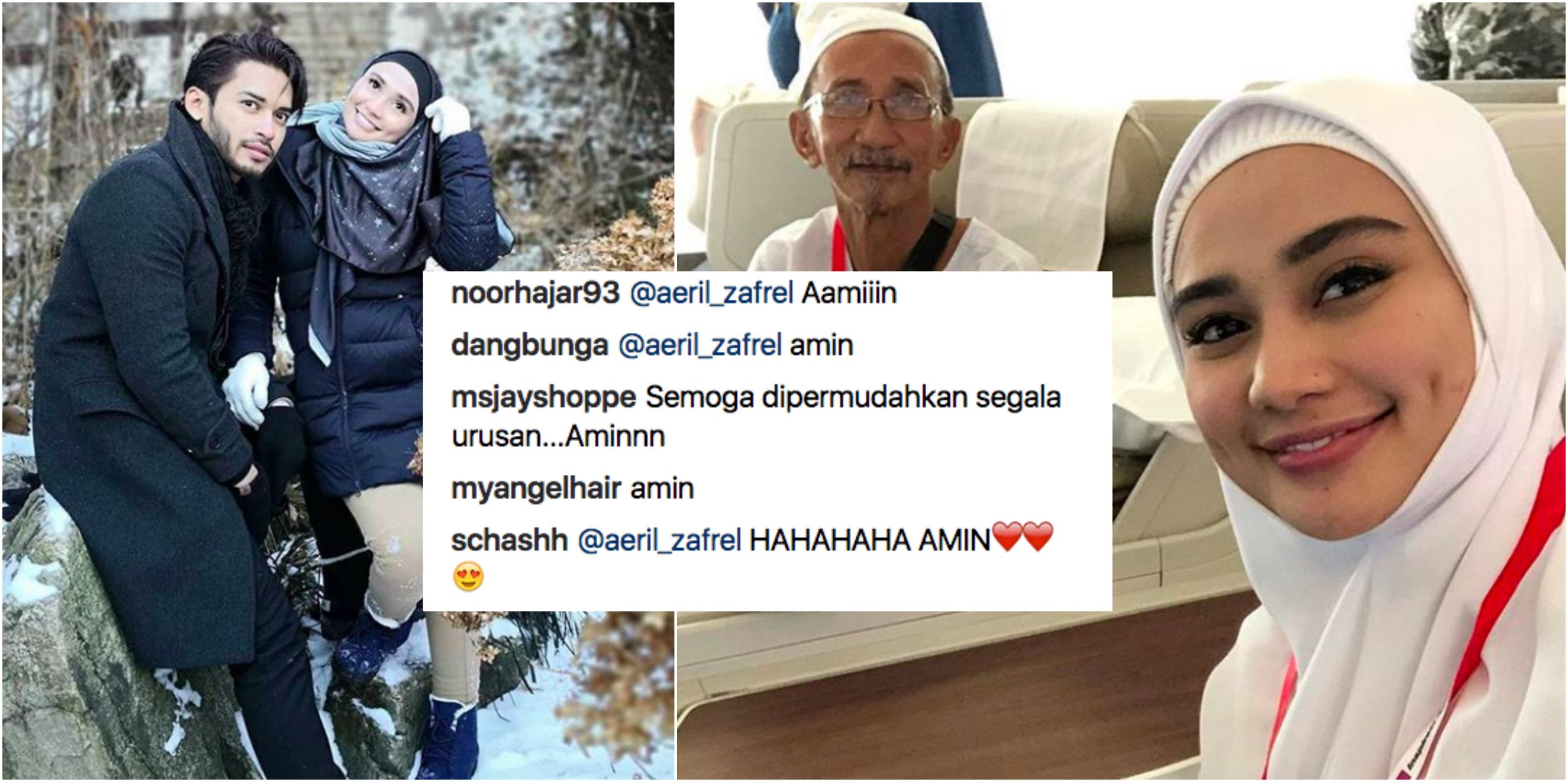 Wawa Zainal Tunai Umrah, Ini Doa Yang Dikirim Oleh Aeril Zafrel. Alahai Comelnya
