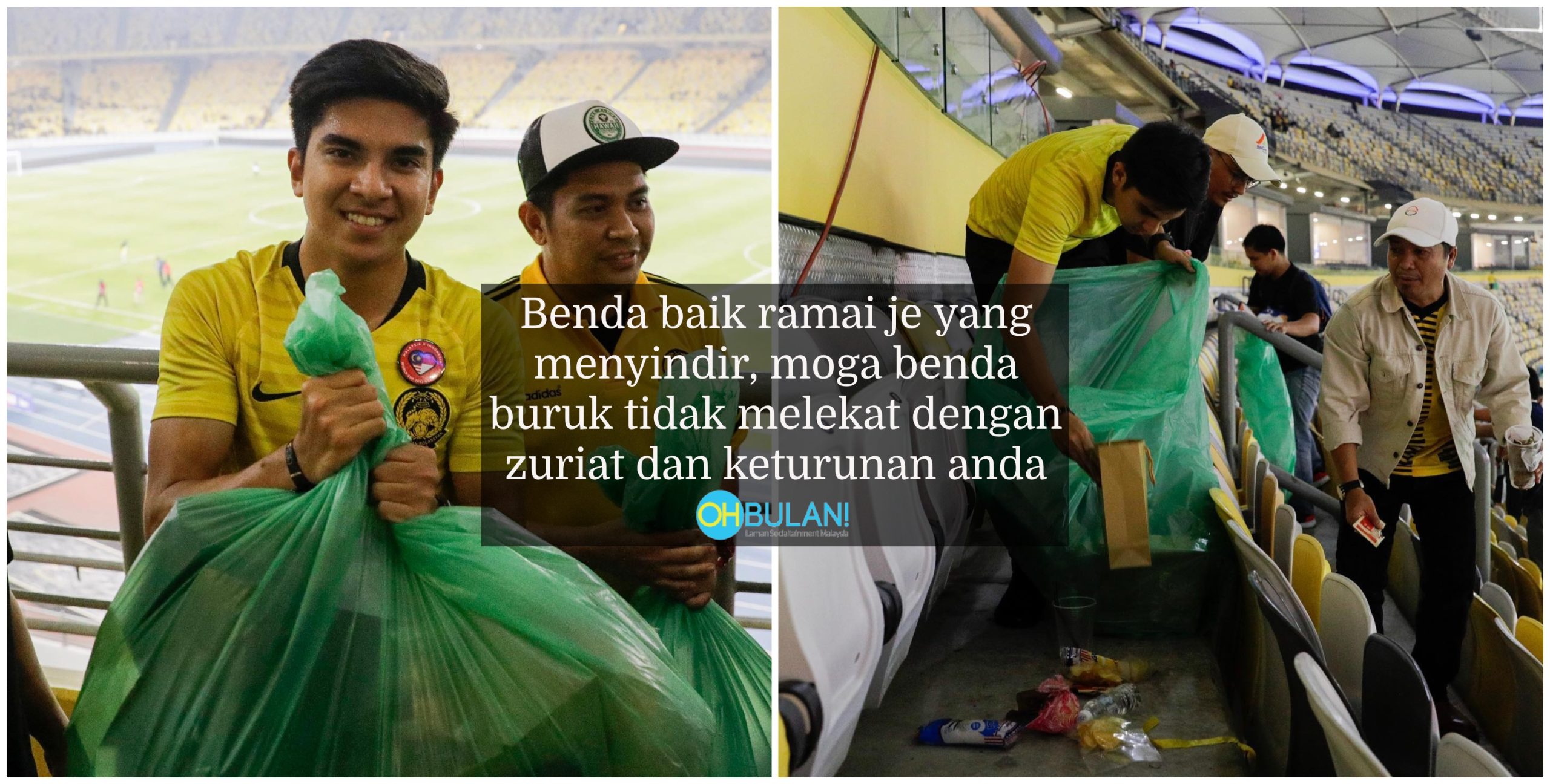 Tak Hirau Cakap Orang, Foto Syed Saddiq Buat ‘Part Time’ Kutip Sampah Di Stadium Terima Pujian