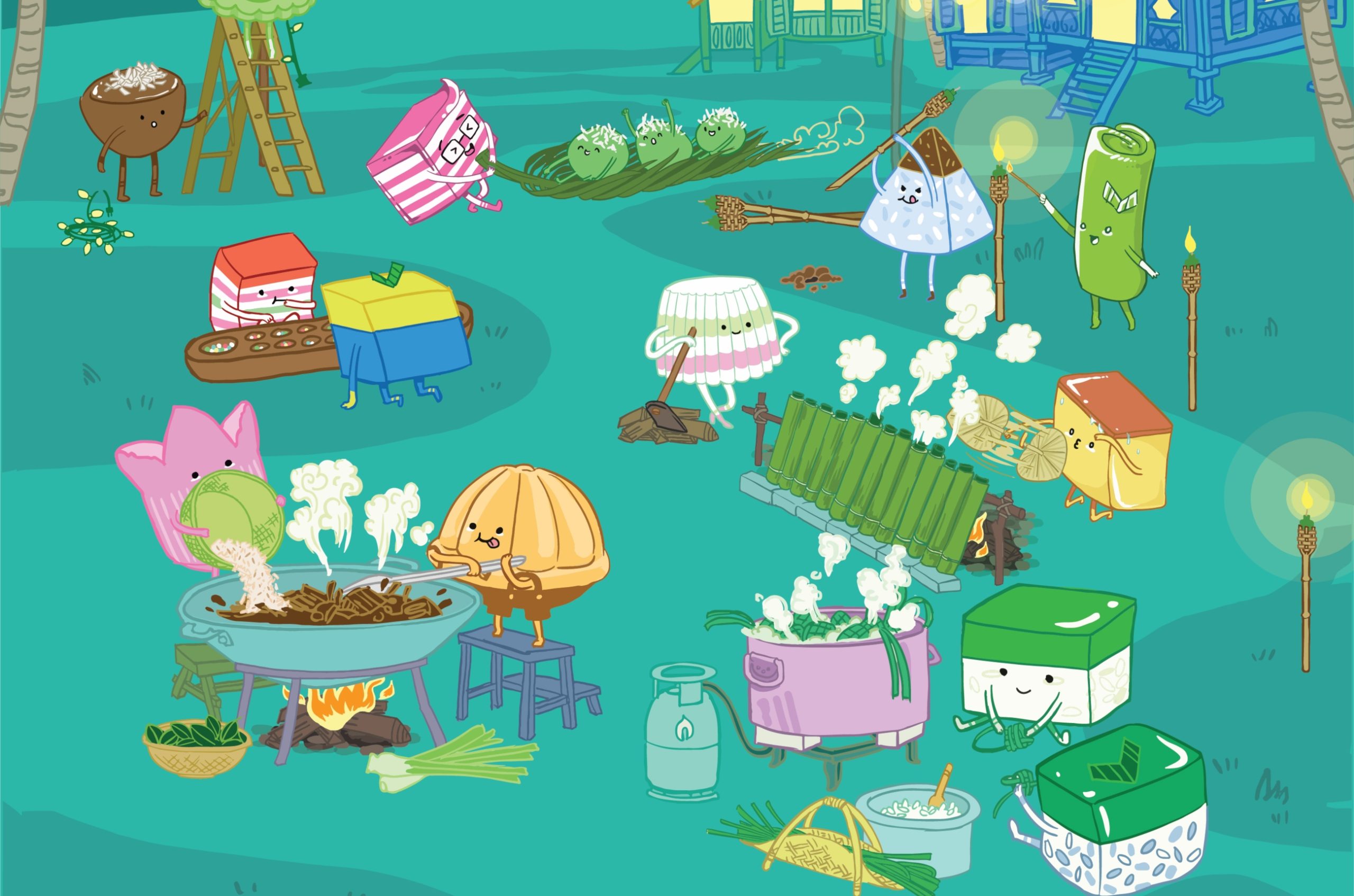 Karakter Kuih Meriahkan MyTOWN – Comel Giler Tengok ‘3 Sekawan Kuih’ Masak Rendang Raya!