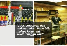 “Judi..Pelacuran Arak Kau Biar..Tunggu Kau!” – Pemilik Kedai Vape Bengang Dengan KKM