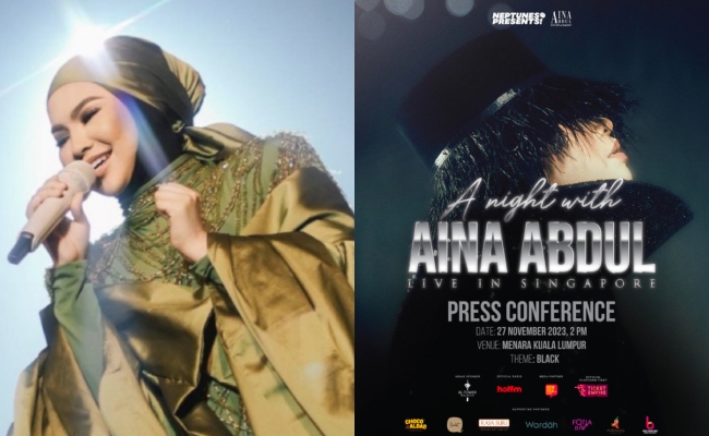 Banyak Kejutan Menanti Peminat, Aina Abdul Bakal Gegarkan Kota Singapura Januari Depan!