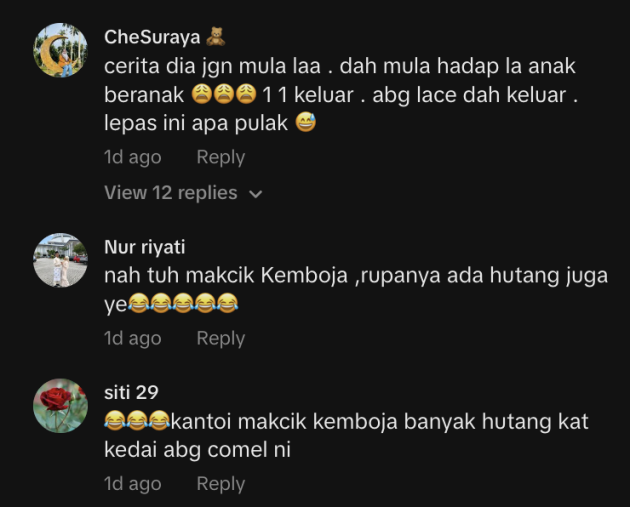 Mak Cik Kemboja & Anak Didakwa Culas Bayar Hutang