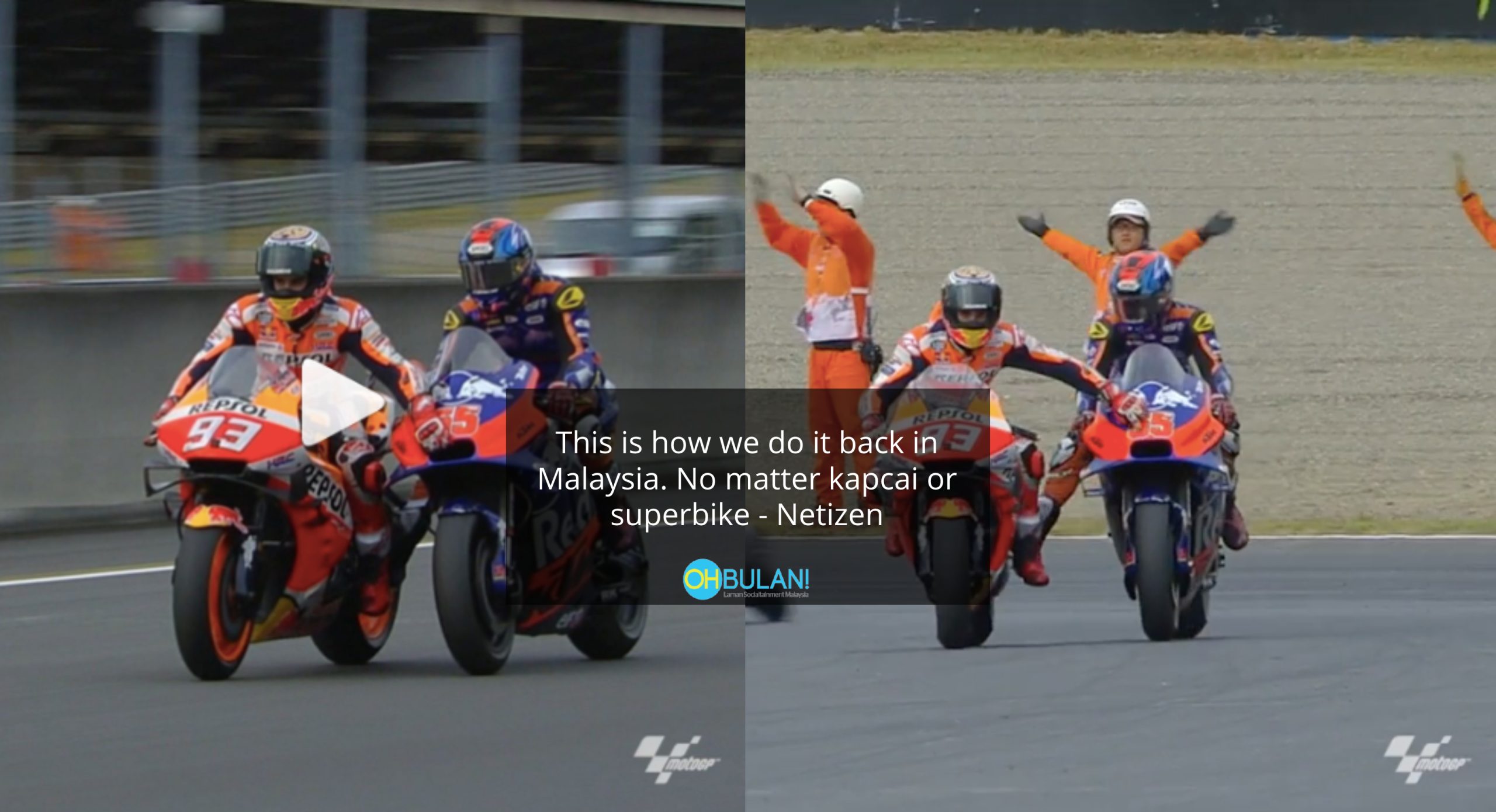 [VIDEO] Tindakan Hafizh Syahrin Tunda Motorsikal Marquez Dapat Pujian