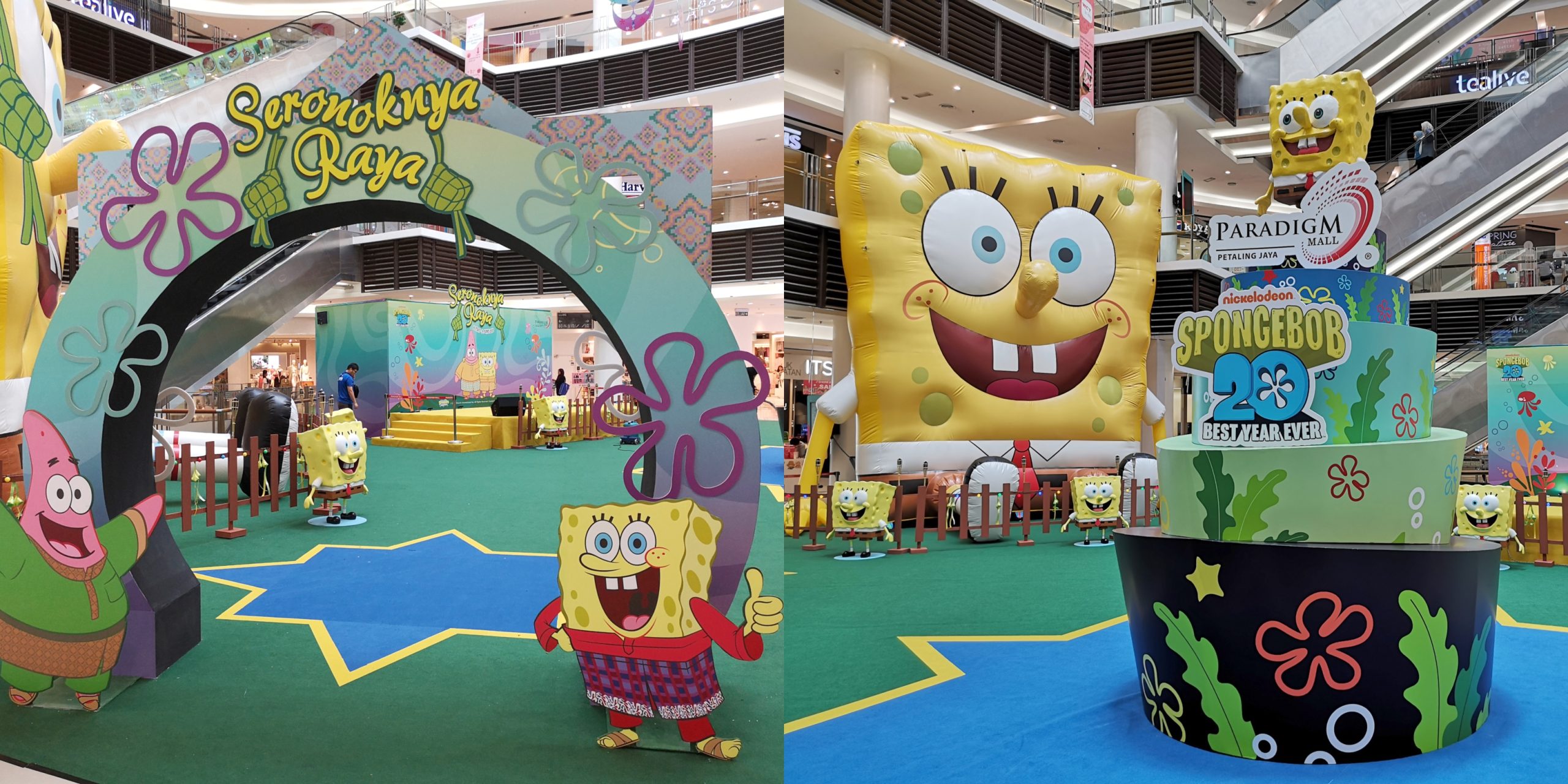 Kali Ni SpongeBob Pulak Celebrate Raya Di Paradigm Mall Dan gateway@klia2, Ini Baru Syok!