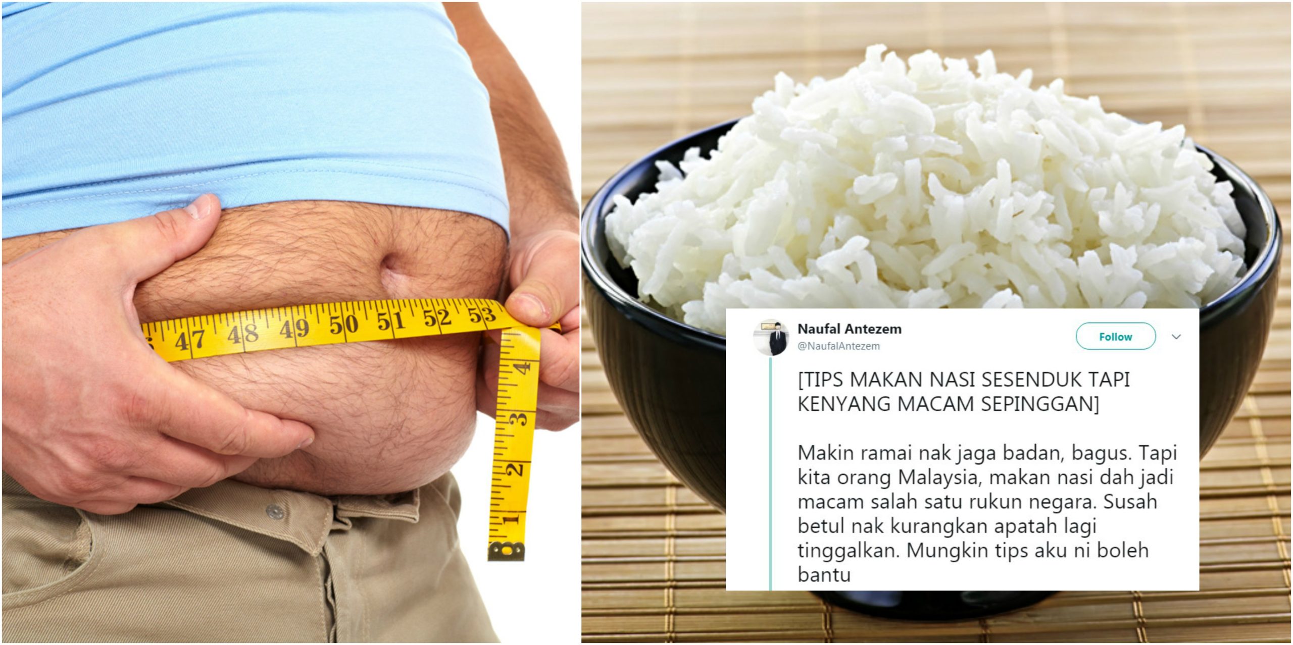 ‘Mahu Diet Tapi Tak Boleh Tinggalkan Nasi?’- Lelaki Ini Kongsi Tips Makan Sesenduk, Kenyang Macam Sepinggan
