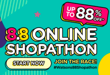 Shopping Online & Nikmati Diskaun Sehingga 88% Di Shopathon Festival Watsons