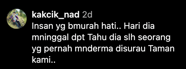 Netizen Kongsi Kebaikan Arwah Badrul Muhayat