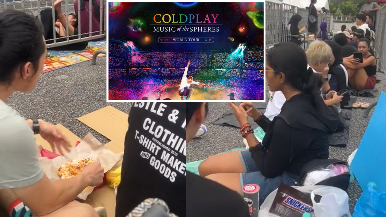 [VIDEO] Peminat Coldplay Dah Berkampung Depan Stadium Seawal 8 Pagi, Siap Bawa Tikar & Bekal Nasi Lemak
