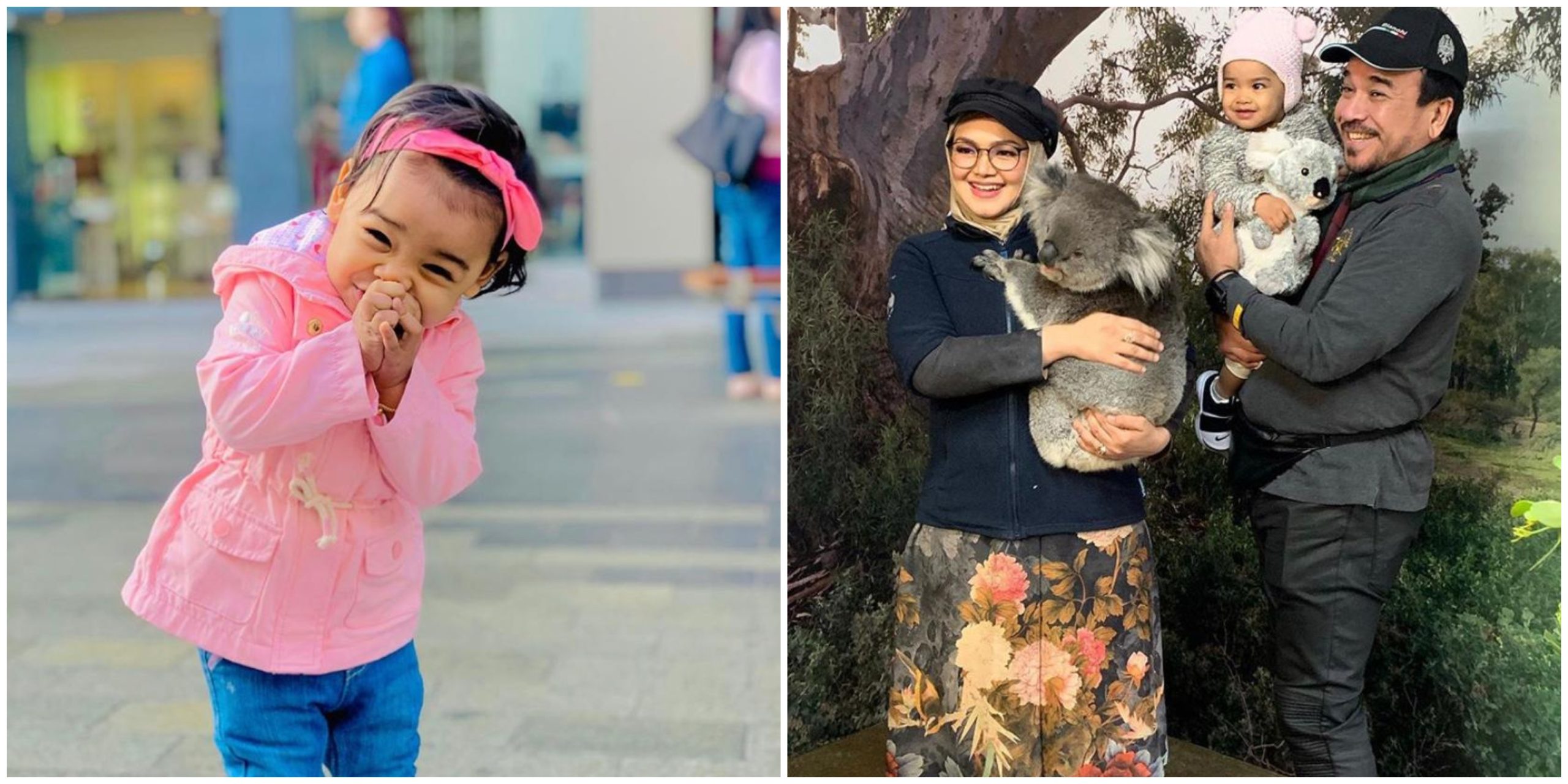 [FOTO] Telatah Comel Siti Aafiyah Terlebih Excited Jumpa Koala Di Australia