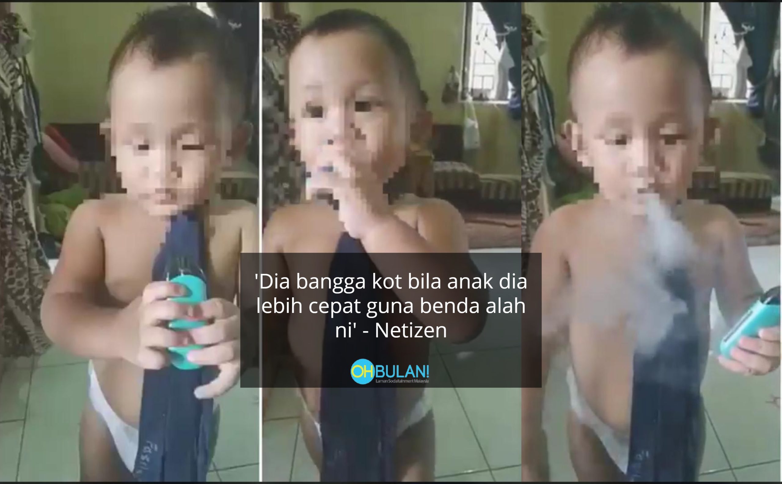 [VIDEO] Anak Kecil Masih ‘Berlampin’ Dengan Selamba Hisap Vape