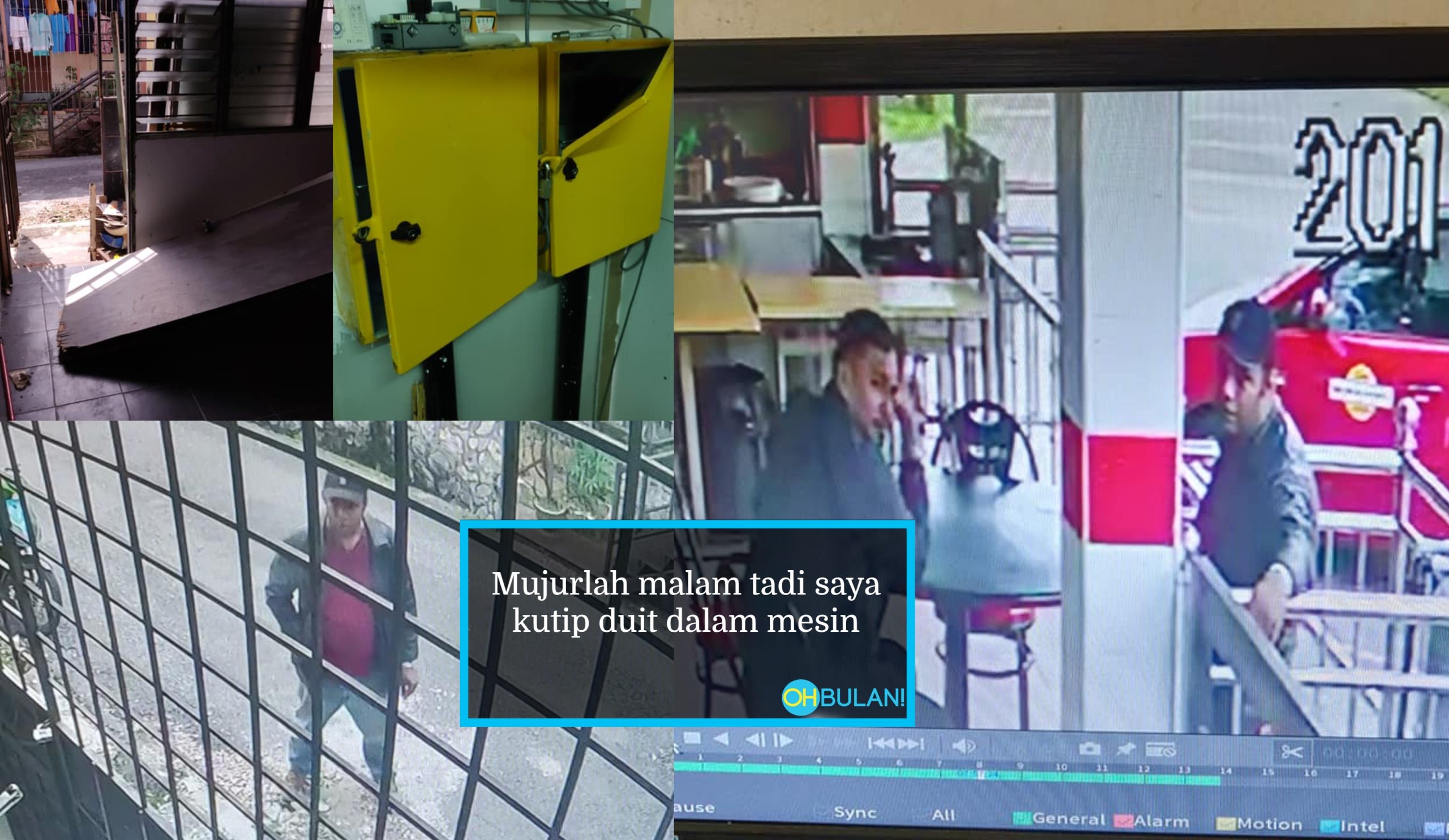 [VIDEO] ‘Tunggulah, Nanti Polis Datang Angkut’ – Muka Penjenayah Pecah Masuk Kedai Dobi Terpampang Dalam CCTV