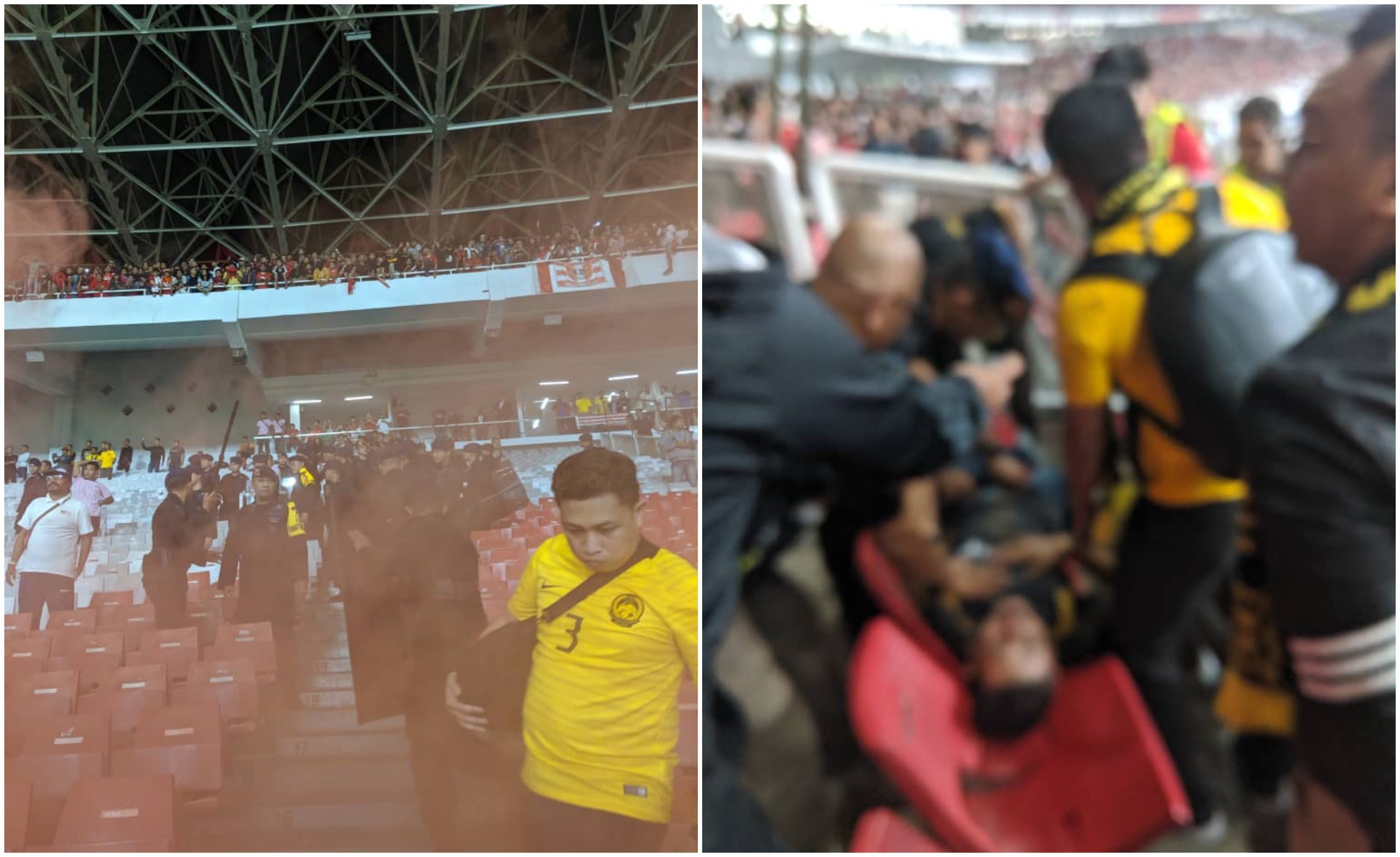 Kompilasi Video Penyokong Malaysia Dibaling Batu, Kena Serang Di Stadium Gelora Bung Karno