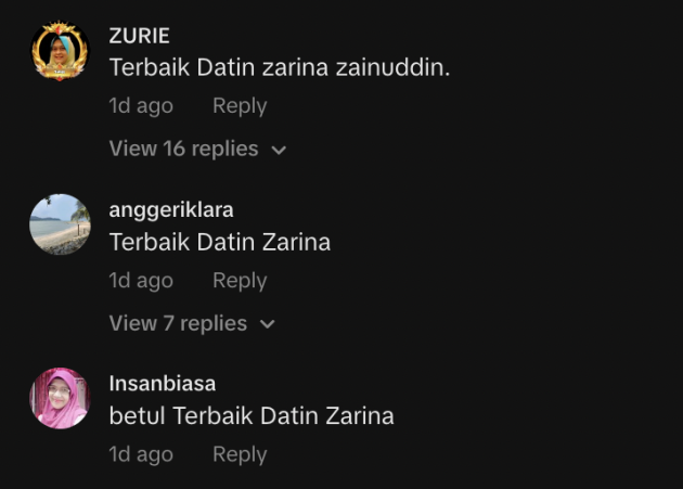 Zarina Zainuddin Kecam Mariyah