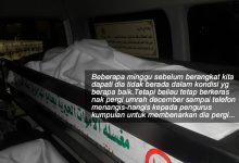 Niat Nak Meninggal Dunia Di Tanah Suci, Wajah Jenazah Bertukar Waktu Ingin Dimandikan