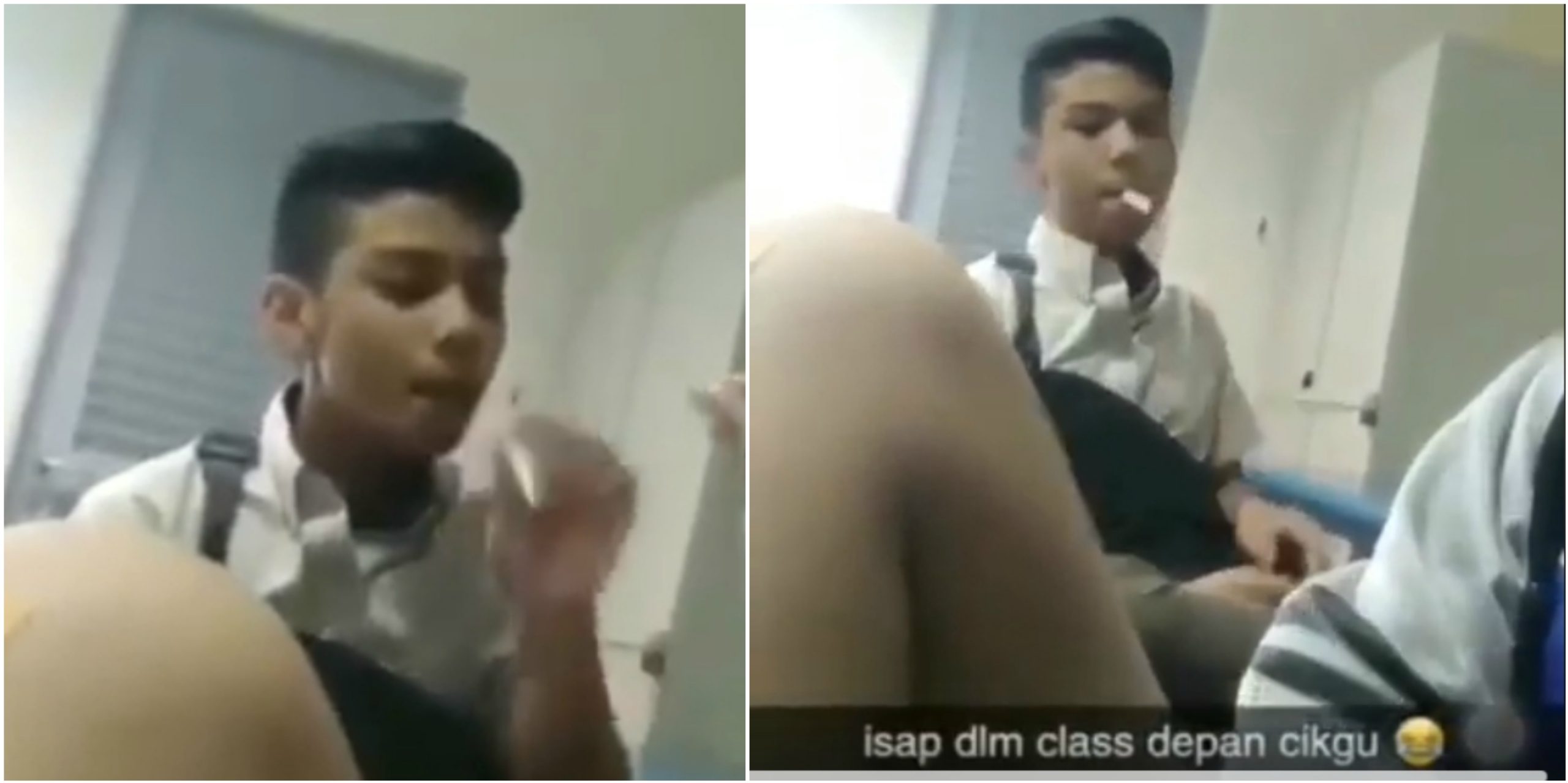 [VIDEO] ‘Kalau Cikgu Marah Cikgu Kene Maki’ – Hisap Rokok Dalam Kelas, Netizen Sifatkan Pelajar Ini Biadap