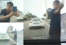 [VIDEO] Tunjuk Tanda Lucah & Maki Pemandu Wanita, Samseng Jalanan Akhirnya Ditahan Polis