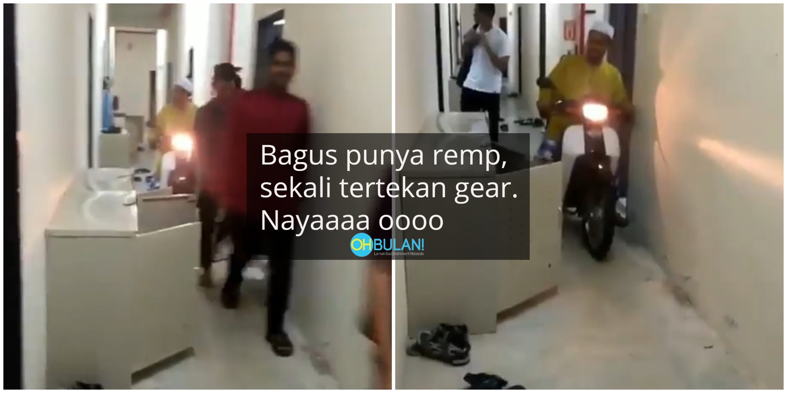 [VIDEO] Warden Siap Masuk ‘Ramp’ Motor Kejut Pelajar Susah Bangun Sahur!