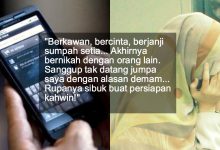 Abang Akan Nikah Jumaat Ini – Wanita Ini Rasa Terhina Apabila Kekasih Putuskan Hubungan Melalui WeChat