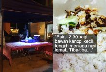 Ternampak Wanita Jual Nasi Lemak Pukul 2.30 Pagi, Lelaki Ini Singgah & Tersentuh Bila….