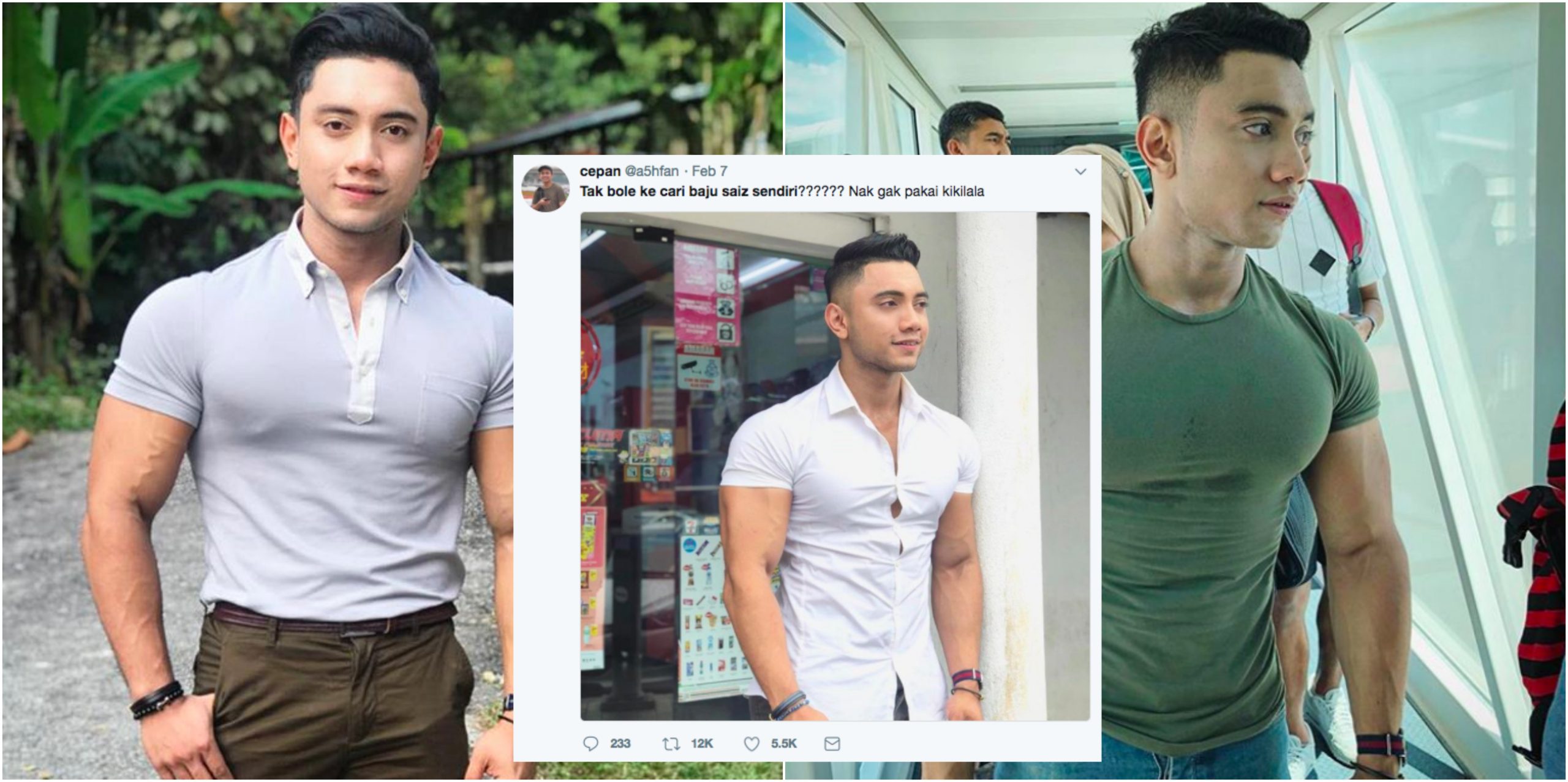 Siapakah Disebalik Foto Lelaki Badan Sador Pakai Kemeja Kecil Hampir Terkoyak Ini?