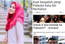 Laa Terasa Ka? Maafla Na – Respon ‘Spontan’ Siti Nurhaliza Bila Komen Isu Hantar Ke Palestin Diserang