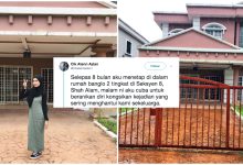 Patut Lah Harga Sewa Rumah Banglo Di Shah Alam RM1800 Je.. Murah Tapi Terpaksa ‘Sakit’
