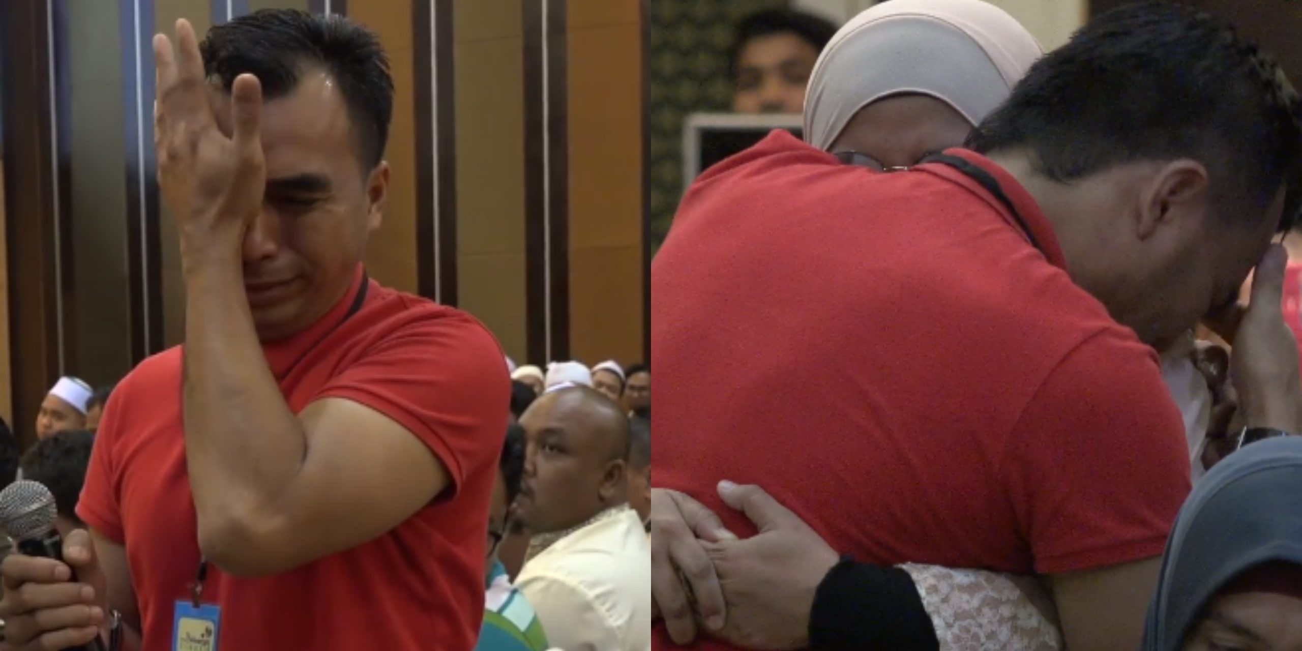 [VIDEO] Putus Asa Dalam Hidup, Lelaki Ini Menangis Peluk Isteri Di Ceramah Ustaz Ebit