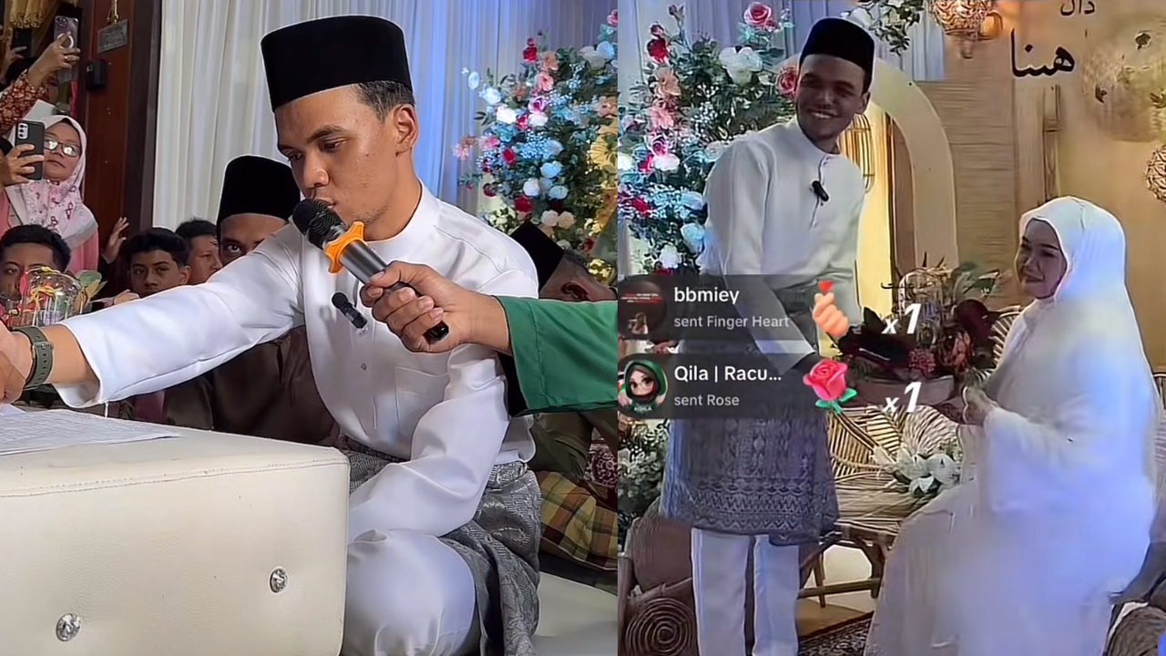 [VIDEO] TikTokers Mamat Got No Chill Dah Nikah! Serahkan Mas Kahwin Bernilai RM1212.12
