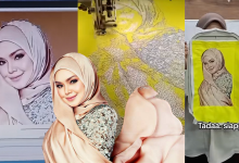 [VIDEO] Suami Isteri Hasilkan Potret Sulam Wajah Siti Nurhaliza – ‘Nak Bagi Tokti Kalau Beliau Sudi’