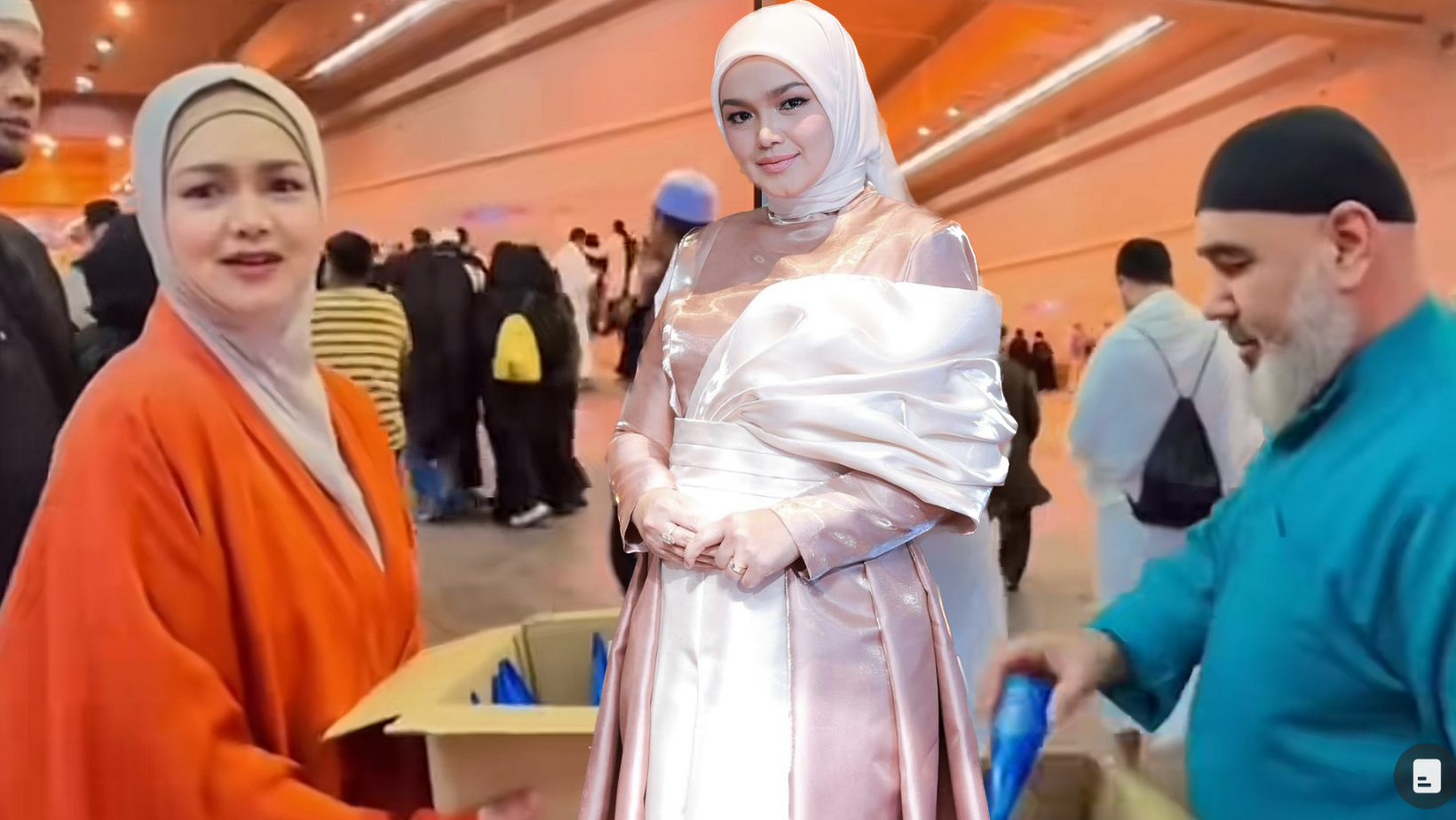 [VIDEO] Siti Nurhaliza Segan Wajah Dirakam Ketika Sedang Sedekah 5,000 Ais Krim Di Makkah