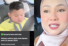 [VIDEO] Gelagat Cik Piah Silap Bagi Anak Pakai Baju Sekolah Buat Netizen Berdekah Gelak – ‘Malam Tadi Dah Tidur Awal’