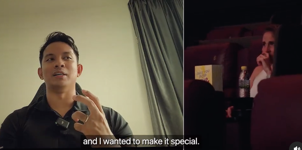 [VIDEO] Arieff Yong Lamar Kekasih Sepanyol Dalam Pawagam – ‘I Love You’