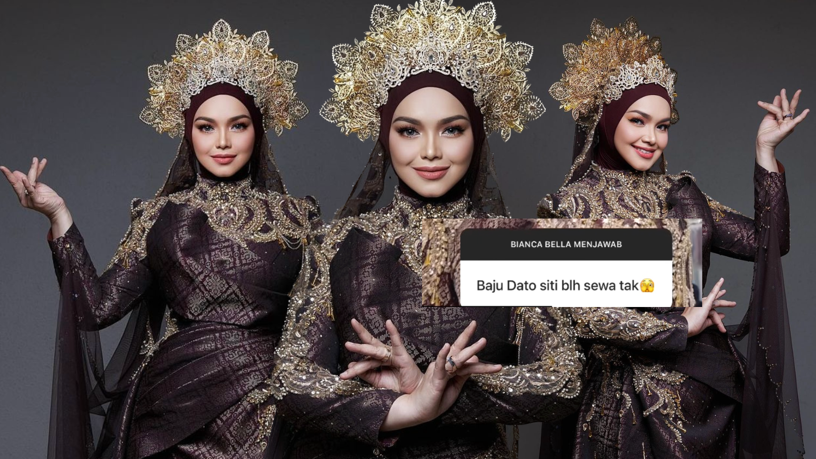 Individu Mahu Sewa Busana Yang Digayakan Siti Nurhaliza, Pereka Fesyen Jawab – ‘Tak Boleh, Ini Hak Milik Sepenuhnya’