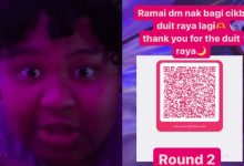 [VIDEO] Cik B Terharu Dapat Banyak Duit Raya, Ada ‘Followers’ Bagi RM5,000 – ‘Kod QR Sampai Stuck’