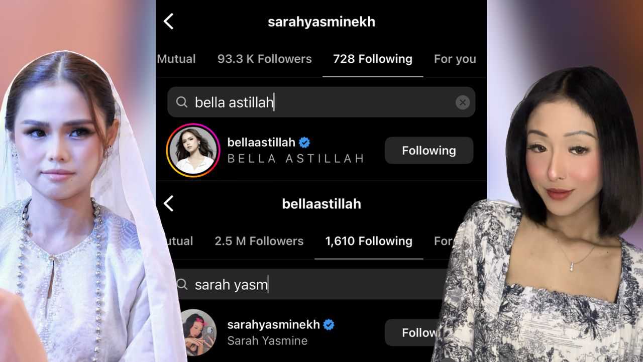Bella Astillah & Kekasih Gelap Aliff Aziz Saling ‘Follow’ Di Instagram, Pengikut Bertambah 41,000