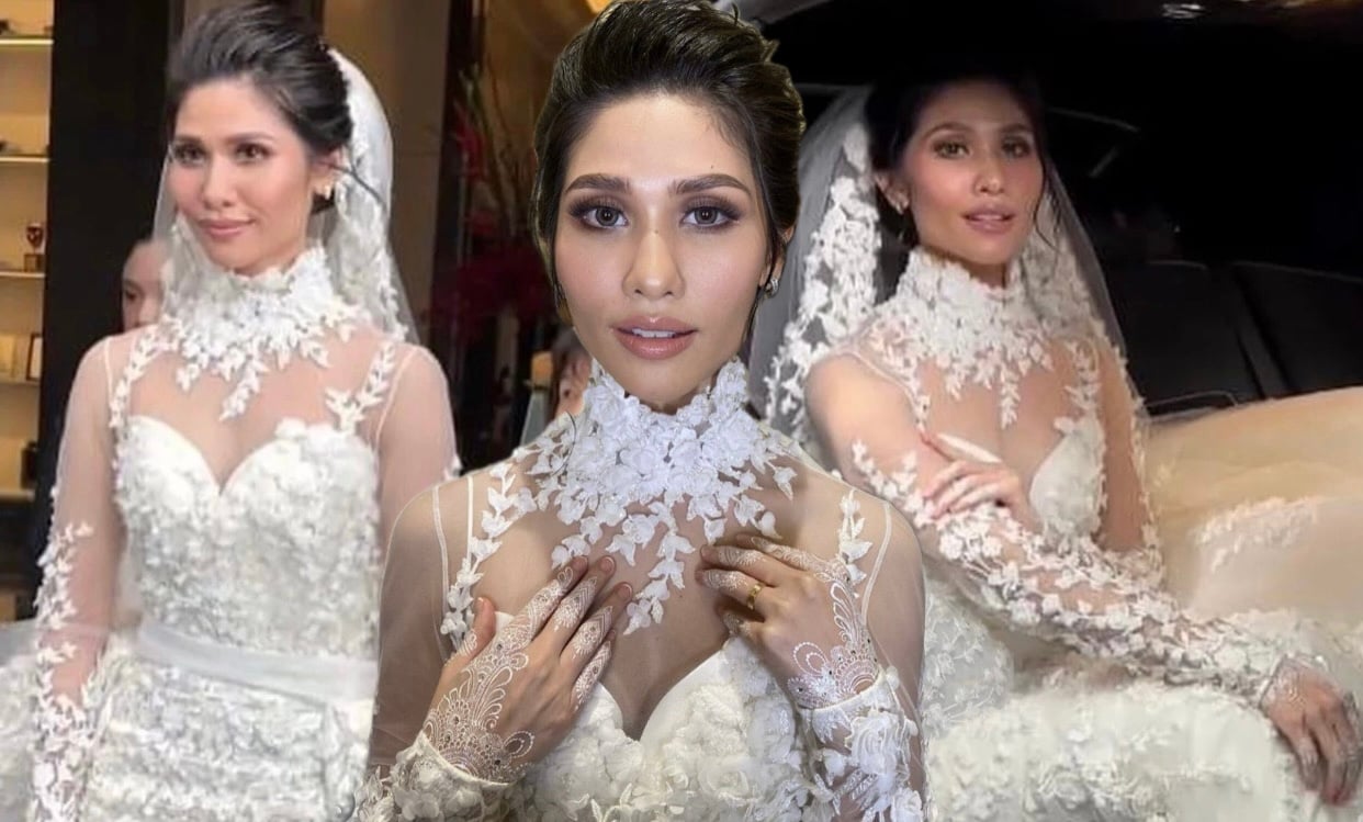 [VIDEO] Baju Nikah Seksi Sampai Nampak Lurah Dada, Afifah Nasir Dikecam Teruk