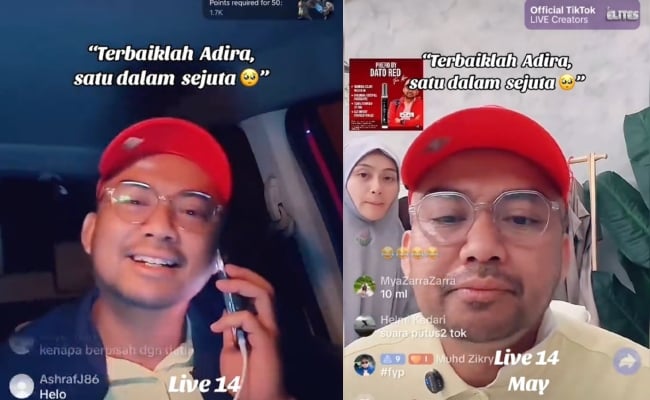 [VIDEO] Tengah Rancak Buat Live Dalam Kereta, Adira Telefon Datuk Red – ‘Dia Suruh Guna Studio Kat Tingkat Atas’