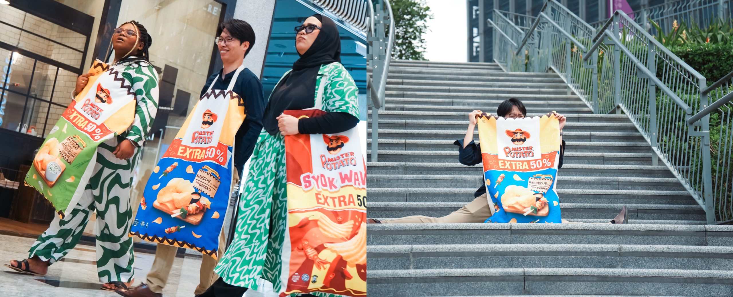 Trio Ni Buat Apa Dekat TRX? Siap Pegang Beg Tote Gergasi Mister Potato, Apa Yang Jadi Sebenarnya Ni?
