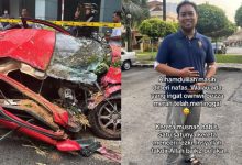 [FOTO] Kereta Hancur Dihempap Pokok, Pemuda Kongsi Amalan Yang Dilakukan – ‘Saya Amalkan Selawat 1k Sehari’