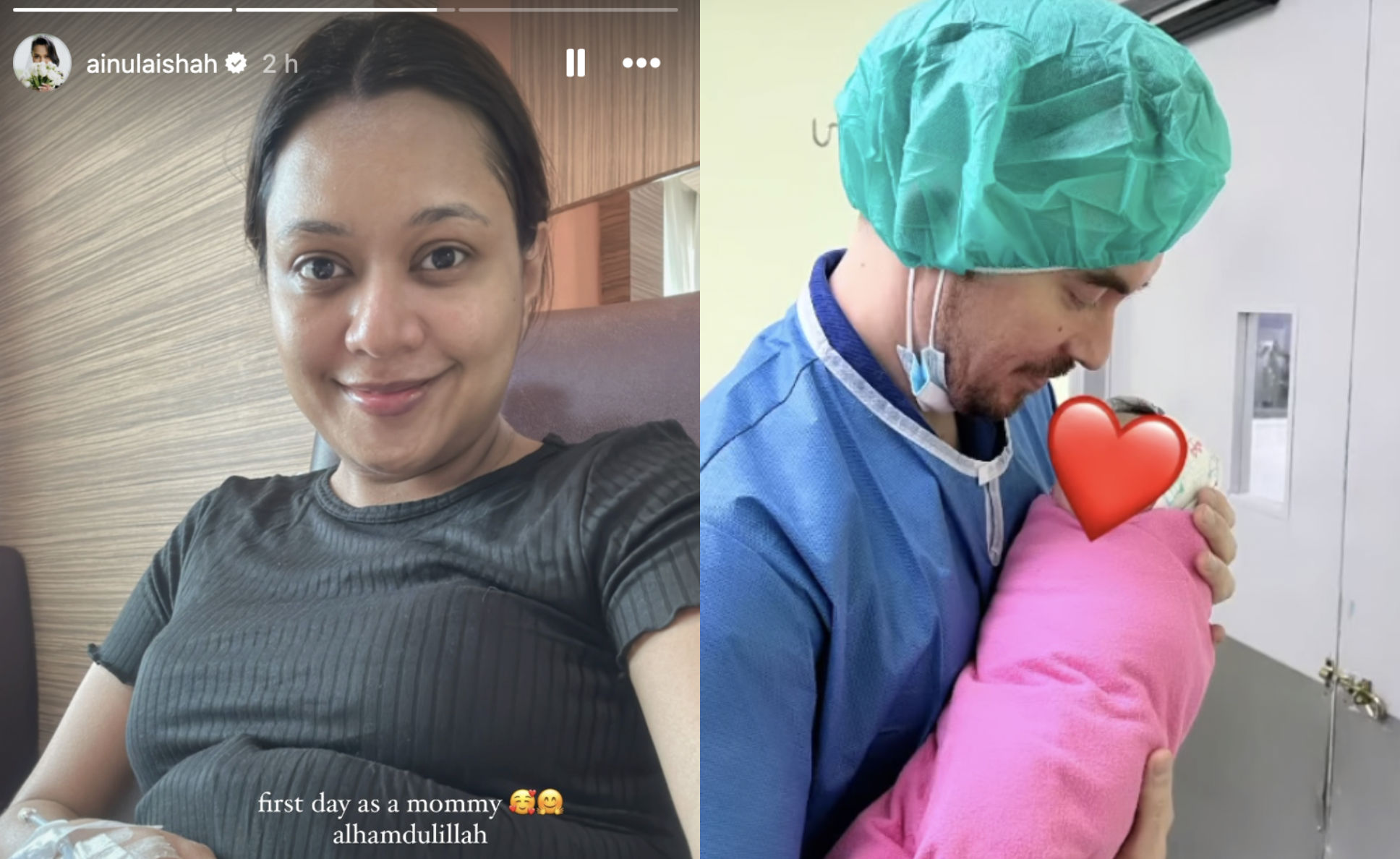 Ainul Aishah & Suami Selamat Timang Anak Sulung – ‘Baby Girl!’