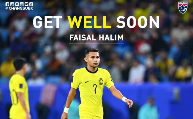 ‘Get Well Soon Faisal Halim’ – Persatuan Bola Sepak Thailand