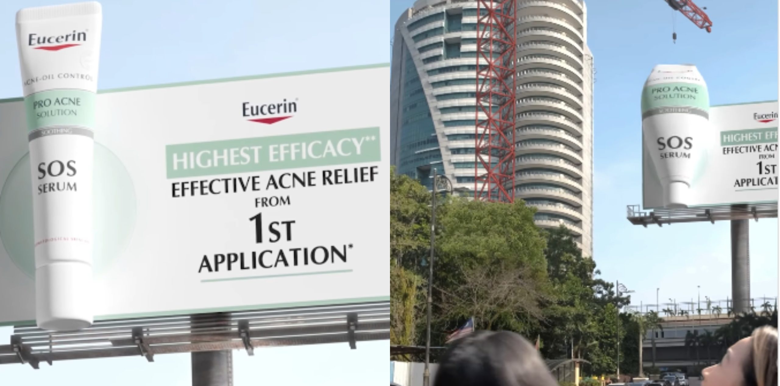 [VIDEO] Tergempar! Billboard Serum Eucerin SOS Mengejutkan Orang Ramai Di Kuala Lumpur!