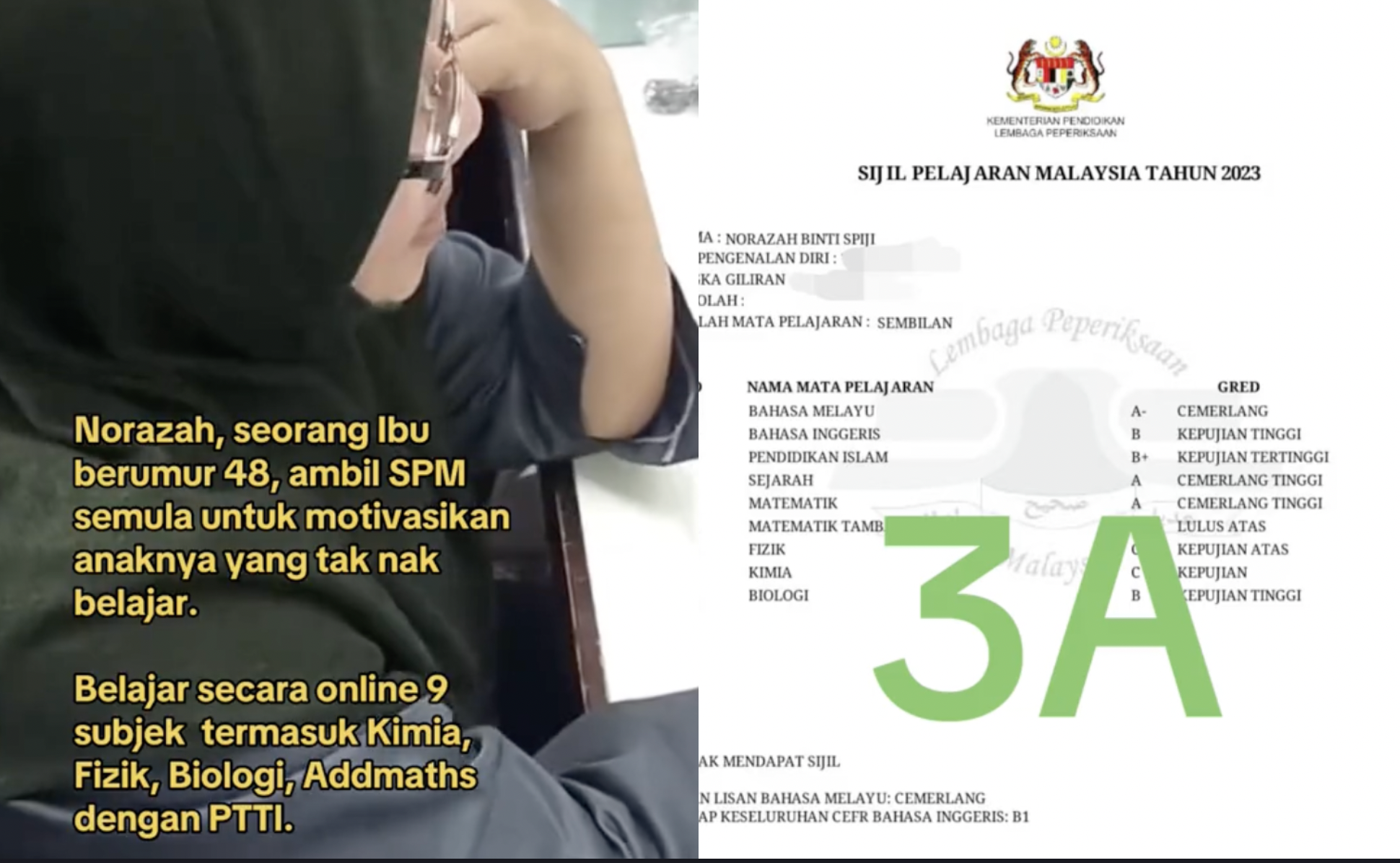 [VIDEO] Mahu Beri Motivasi Kepada Anak Supaya Rajin Belajar, Wanita Ini Sanggup Ambil Tuisyen & Duduki Peperiksaan SPM
