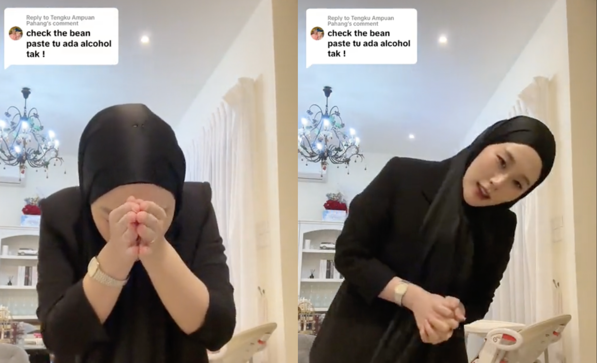 Maryam Younaree Teruja Tengku Ampuan Pahang Tinggal Komen Di Video, Suruh ‘Check’ Bahan Makanan Ada Alkohol Tak?